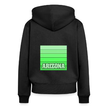 Arizona - Sweat à capuche zippé Premium bio Femme - noir - Dos - Julia (174cm)