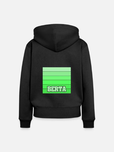 Geschenk für Berta - Frauen Premium Bio Zip Hoodie - Schwarz