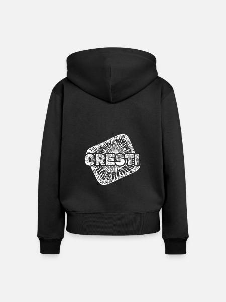 Geburt Oresti - Frauen Premium Bio Zip Hoodie - Schwarz