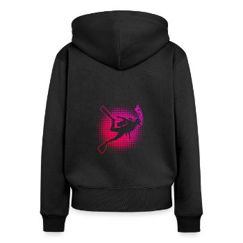 Plongée sous-marine Plongée sous-marine Plongée sous-marine - Sweat à capuche zippé Premium bio Femme - noir - Dos - Julia (174cm)