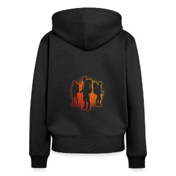 Bloc Escalade de bloc Grimpeur Escalade - Sweat à capuche zippé Premium bio Femme - noir - Dos - Julia (174cm)