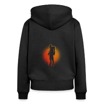 Bloc Escalade Escalade Bloc Femmes - Sweat à capuche zippé Premium bio Femme - noir - Dos - Julia (174cm)