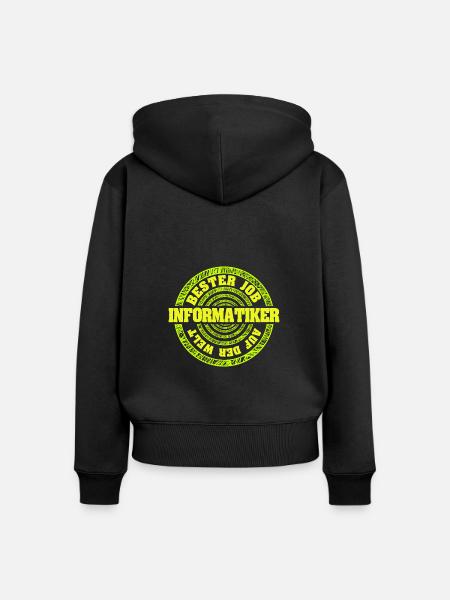 Geschenk für Informatiker - Frauen Premium Bio Zip Hoodie - Schwarz