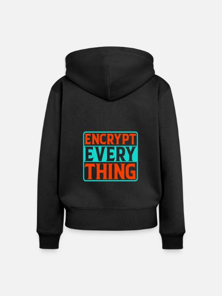 Encrypt Everything 4 - Frauen Premium Bio Zip Hoodie - Schwarz