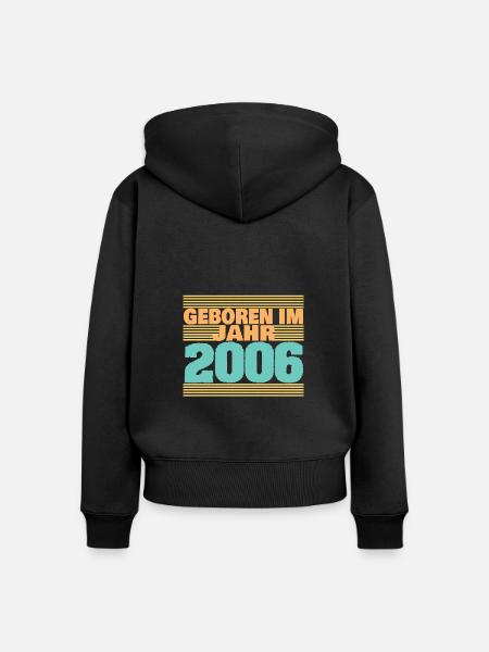 2006 2006 - Frauen Premium Bio Zip Hoodie - Schwarz