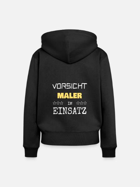 Berufung Maler - Frauen Premium Bio Zip Hoodie - Schwarz