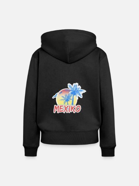 Urlaub Mexiko - Frauen Premium Bio Zip Hoodie - Schwarz
