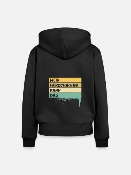 Herzchirurg - Frauen Premium Bio Zip Hoodie - Schwarz