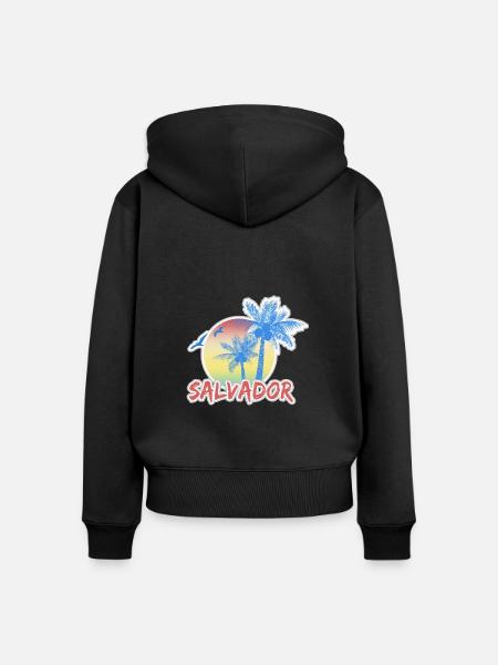 Salvador - Frauen Premium Bio Zip Hoodie - Schwarz
