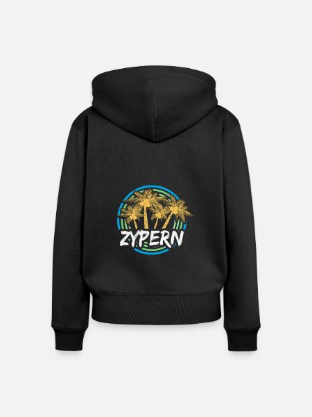 Zypern als Urlaub - Frauen Premium Bio Zip Hoodie - Schwarz