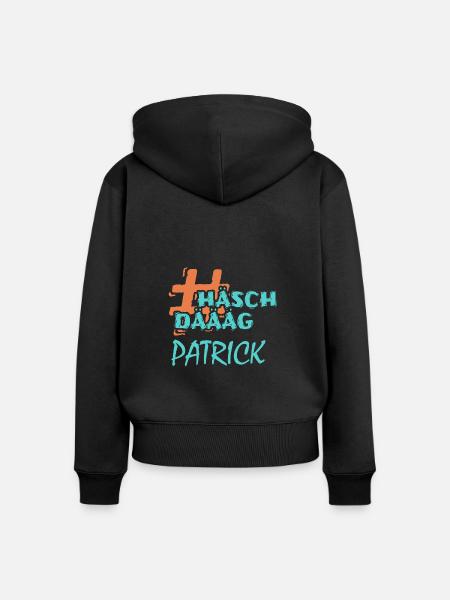 Geschenkidee Patrick - Frauen Premium Bio Zip Hoodie - Schwarz