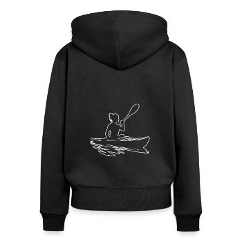 Kayak Femme Kayak Kayak Homme Canoë Kayak - Sweat à capuche zippé Premium bio Femme - noir - Dos - Julia (174cm)