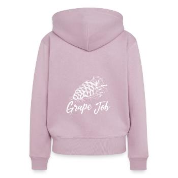 Winzer Wein Spruch für Weinliebhaber - Frauen Premium Bio Zip Hoodie - Altrosa - Hinten - Julia (174cm)