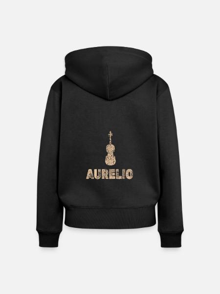 Bratsche Aurelio - Frauen Premium Bio Zip Hoodie - Schwarz