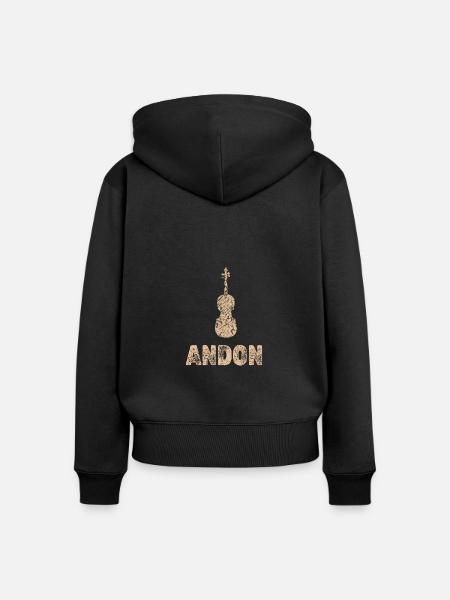 Bratsche Andon - Frauen Premium Bio Zip Hoodie - Schwarz