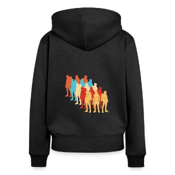 Women's Men's Bouldering Bouldering Climbing Climber - Women's Premium Organic Zip Hoodie - black - Back - Julia (174cm)