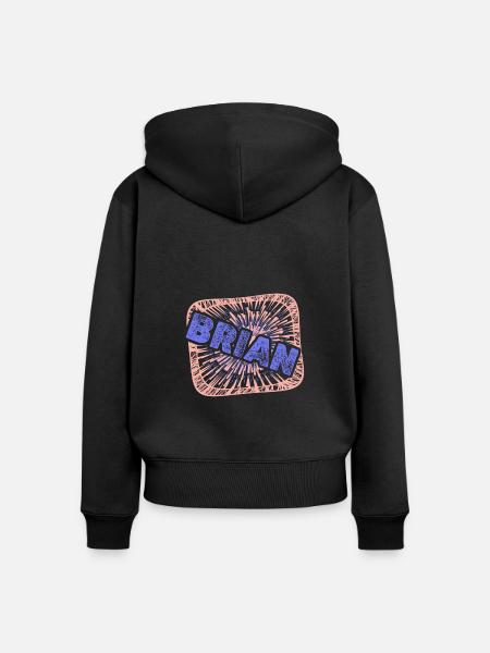 Kollege Brian - Frauen Premium Bio Zip Hoodie - Schwarz