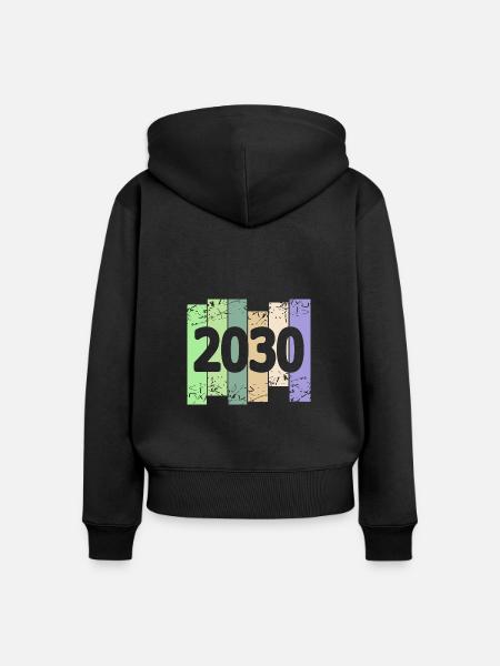 Artwork 2030 - Frauen Premium Bio Zip Hoodie - Schwarz