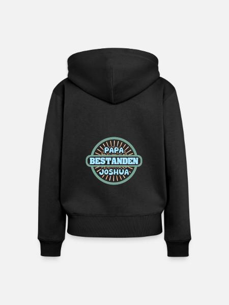 Vorname Joshua - Frauen Premium Bio Zip Hoodie - Schwarz