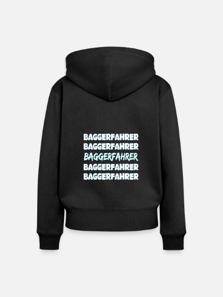 Job Baggerfahrer - Frauen Premium Bio Zip Hoodie - Schwarz