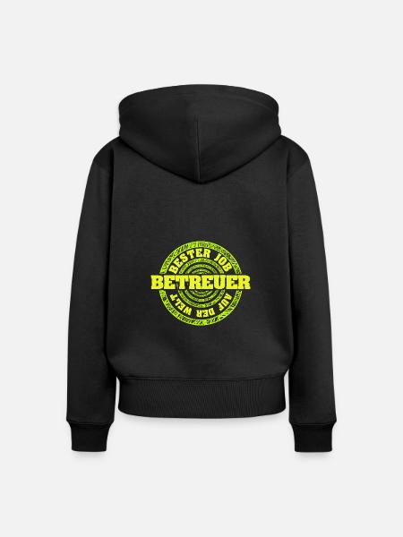 Betreuer - Frauen Premium Bio Zip Hoodie - Schwarz