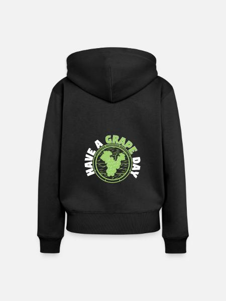 Have A Grape Day - Frauen Premium Bio Zip Hoodie - Schwarz