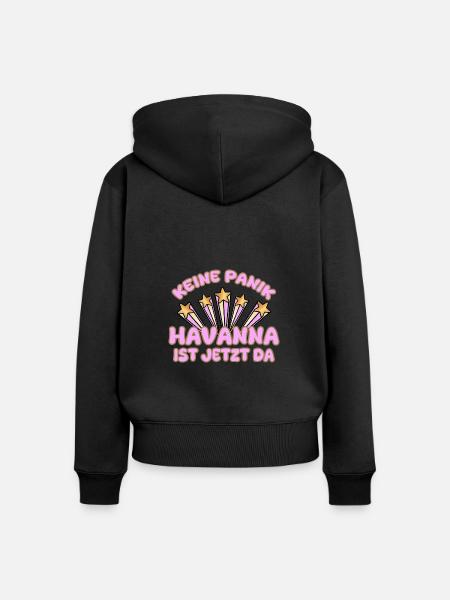Havanna - Frauen Premium Bio Zip Hoodie - Schwarz