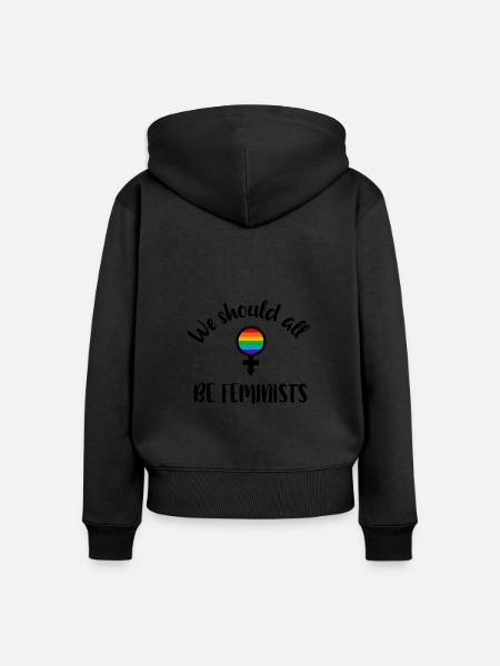 Gleichberechtigung - Frauen Premium Bio Zip Hoodie - Schwarz