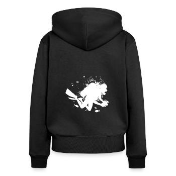 Scuba Diver Scuba Diver Scuba Diving - Women's Premium Organic Zip Hoodie - black - Back - Julia (174cm)