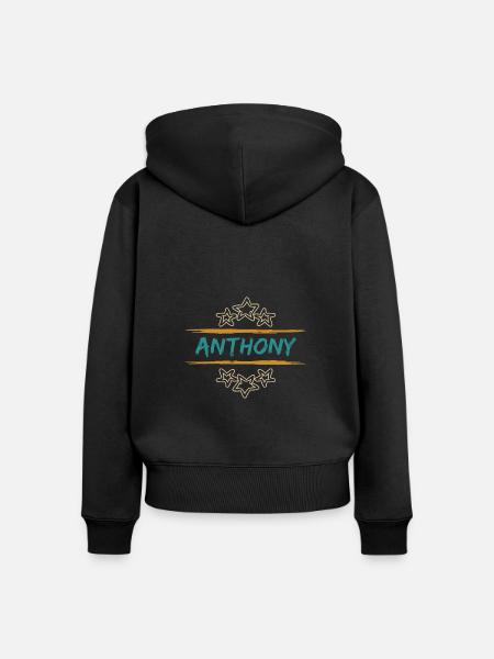Anthony Anthony - Frauen Premium Bio Zip Hoodie - Schwarz