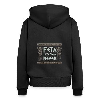 Antike Griechische Mythologie und Griechisches - Frauen Premium Bio Zip Hoodie - Schwarz - Hinten - Julia (174cm)