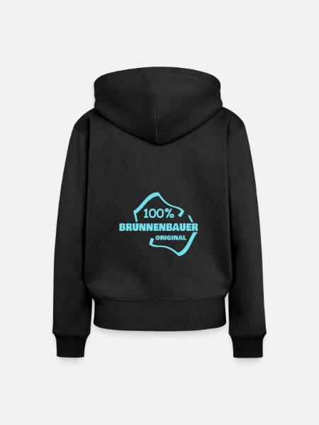 Beruf Brunnenbauer - Frauen Premium Bio Zip Hoodie - Schwarz