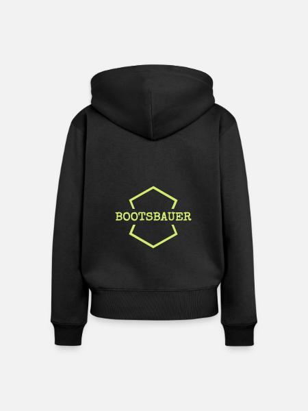 Geschenk für Bootsbauer - Frauen Premium Bio Zip Hoodie - Schwarz