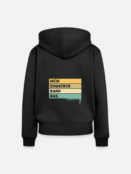 Zimmerer - Frauen Premium Bio Zip Hoodie - Schwarz