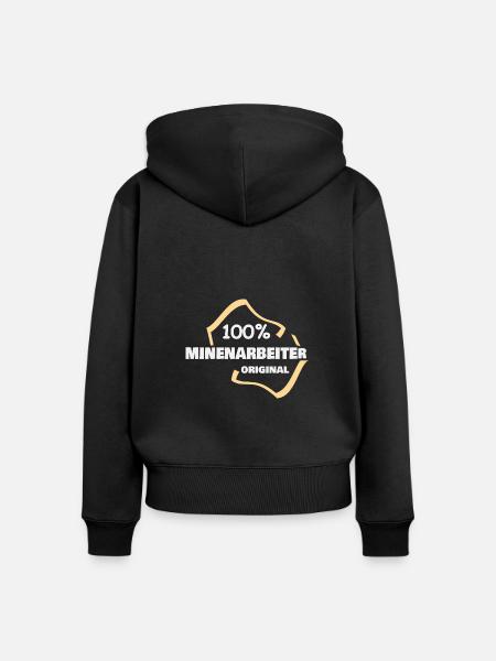 Beruf Minenarbeiter - Frauen Premium Bio Zip Hoodie - Schwarz