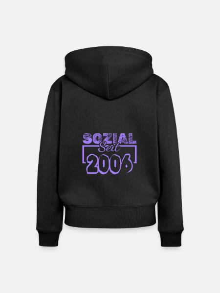 seit 2006 - Frauen Premium Bio Zip Hoodie - Schwarz