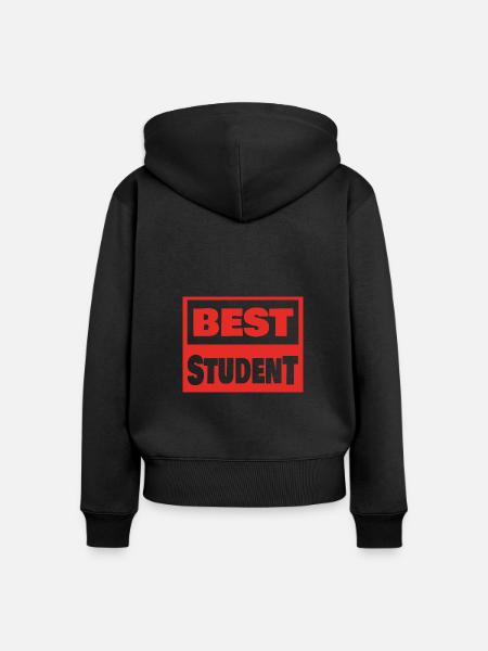 Style of the best Student - Frauen Premium Bio Zip Hoodie - Schwarz