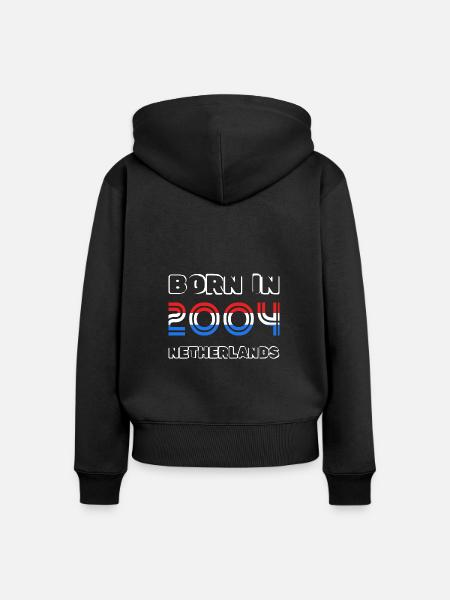 Netherlands 2004 - Frauen Premium Bio Zip Hoodie - Schwarz