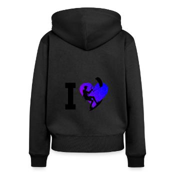 Kiting Kitesurfer Kitesurf Kitesurf Homme - Sweat à capuche zippé Premium bio Femme - noir - Dos - Julia (174cm)