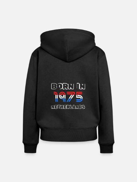 Netherlands 1975 - Frauen Premium Bio Zip Hoodie - Schwarz