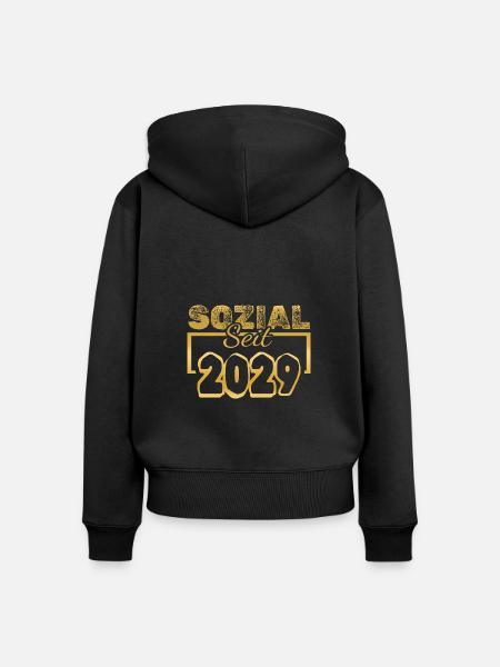 seit 2029 - Frauen Premium Bio Zip Hoodie - Schwarz