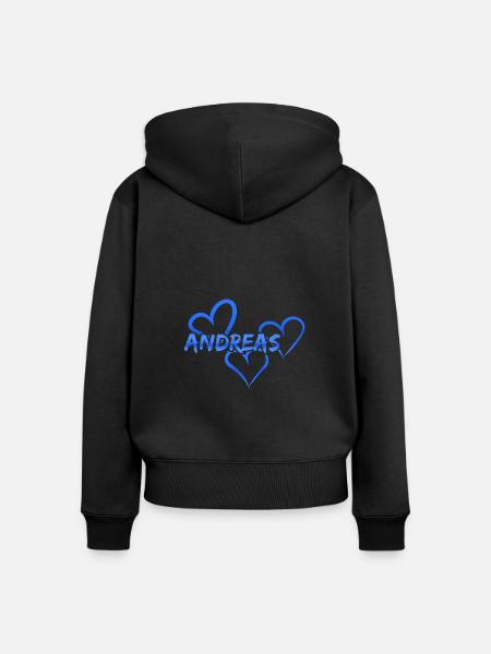 Geschenk für Andreas - Frauen Premium Bio Zip Hoodie - Schwarz