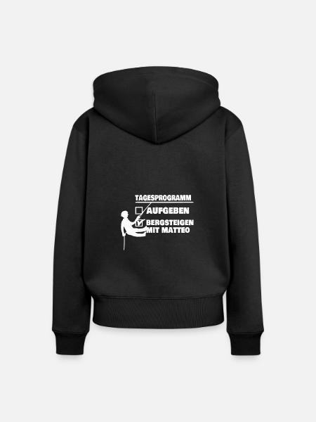 Vorname matteo - Frauen Premium Bio Zip Hoodie - Schwarz