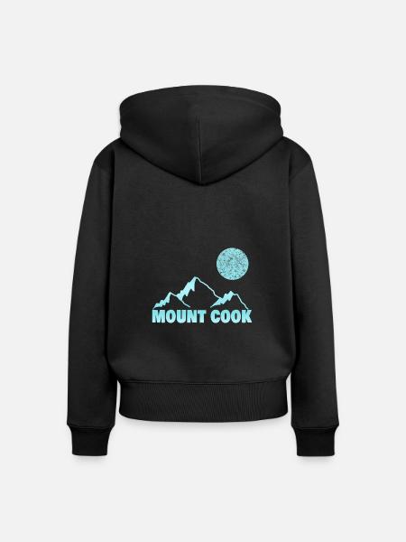 Bergsteigen cook - Frauen Premium Bio Zip Hoodie - Schwarz