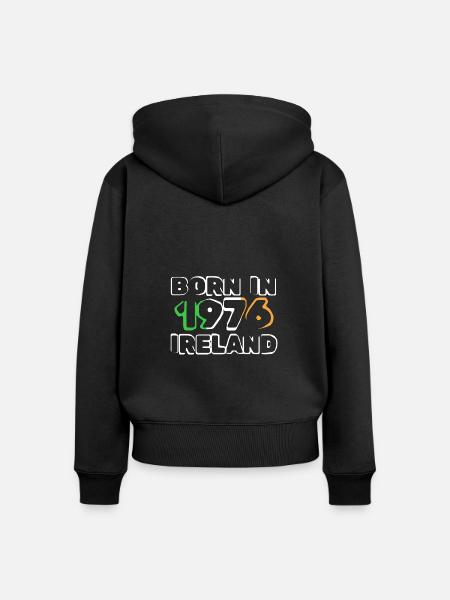 Ireland 1976 - Frauen Premium Bio Zip Hoodie - Schwarz