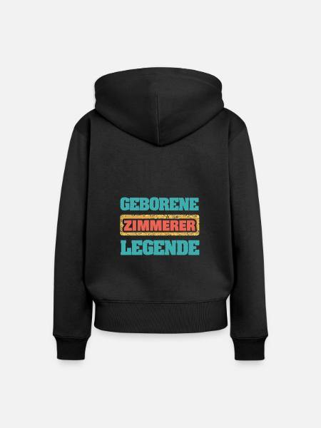 Geschenk für Zimmerer - Frauen Premium Bio Zip Hoodie - Schwarz