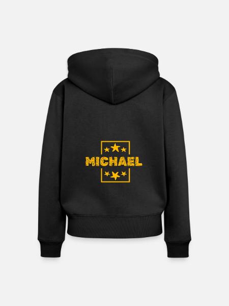 Geschenk für Michael - Frauen Premium Bio Zip Hoodie - Schwarz