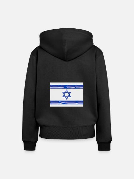 Israel - Frauen Premium Bio Zip Hoodie - Schwarz