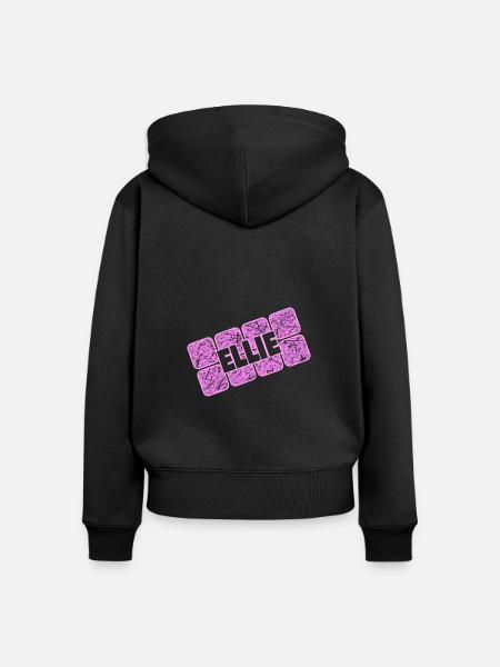 Ehefrau Ellie - Frauen Premium Bio Zip Hoodie - Schwarz