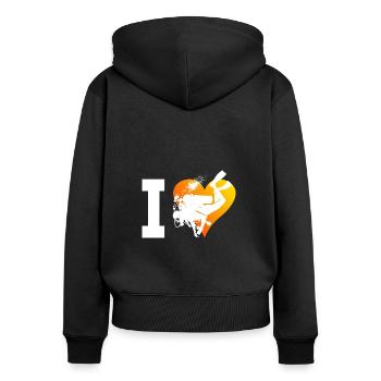 Plongeur Scuba Diver Scuba Diver Femmes - Sweat à capuche zippé Premium bio Femme - noir - Dos - Julia (174cm)